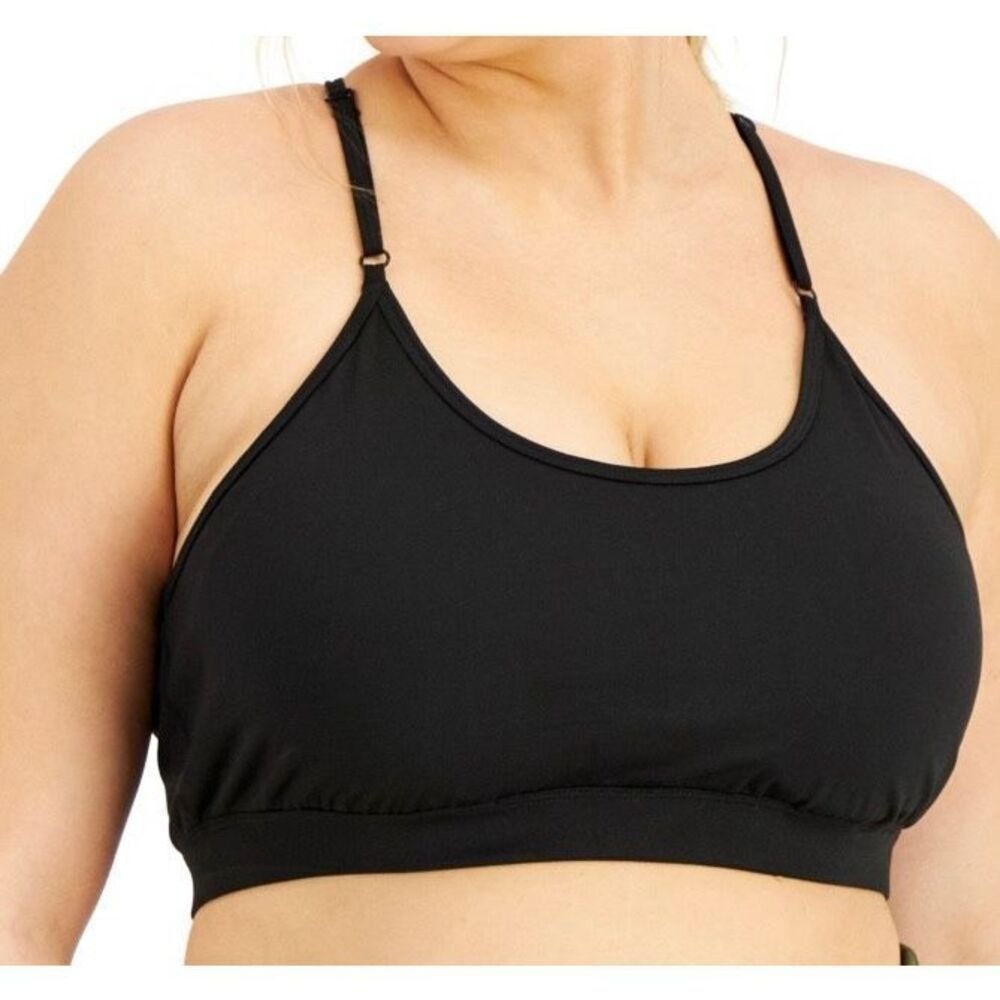 ID Ideology Womens Plus Size Low Impact Sports Bra Black 2X