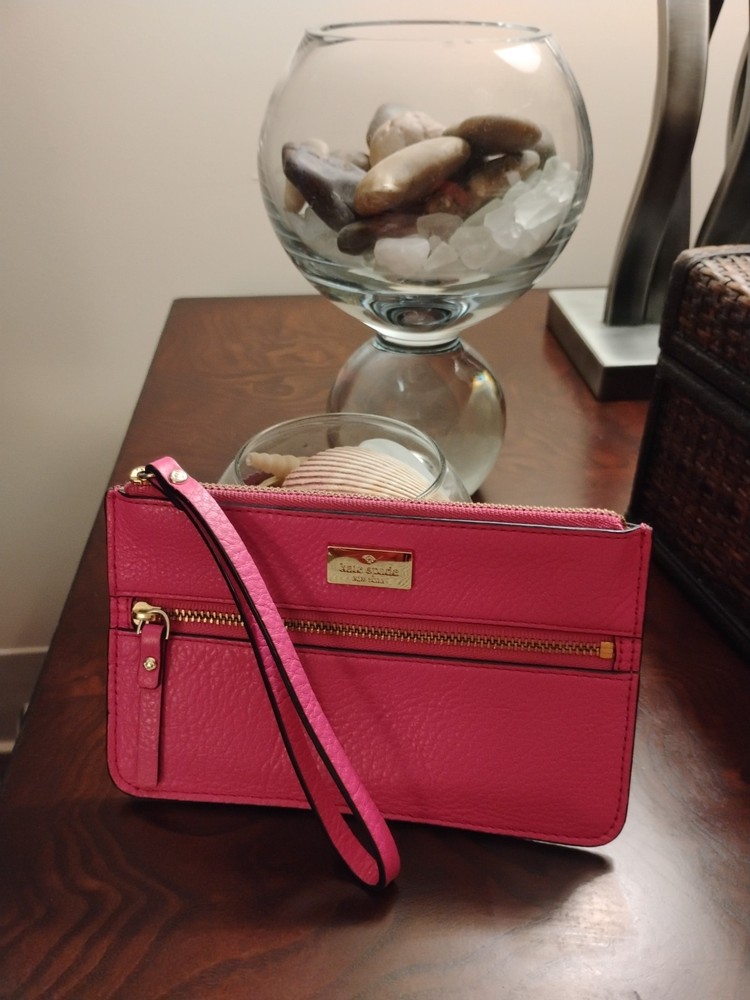 Kate Spade New York HOT Pink Saffiano Leather Wallet/Wristlet