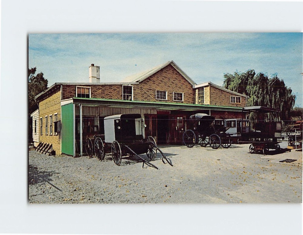 Postcard Amish Country Buggy Shop Intercourse Pennsylvania USA