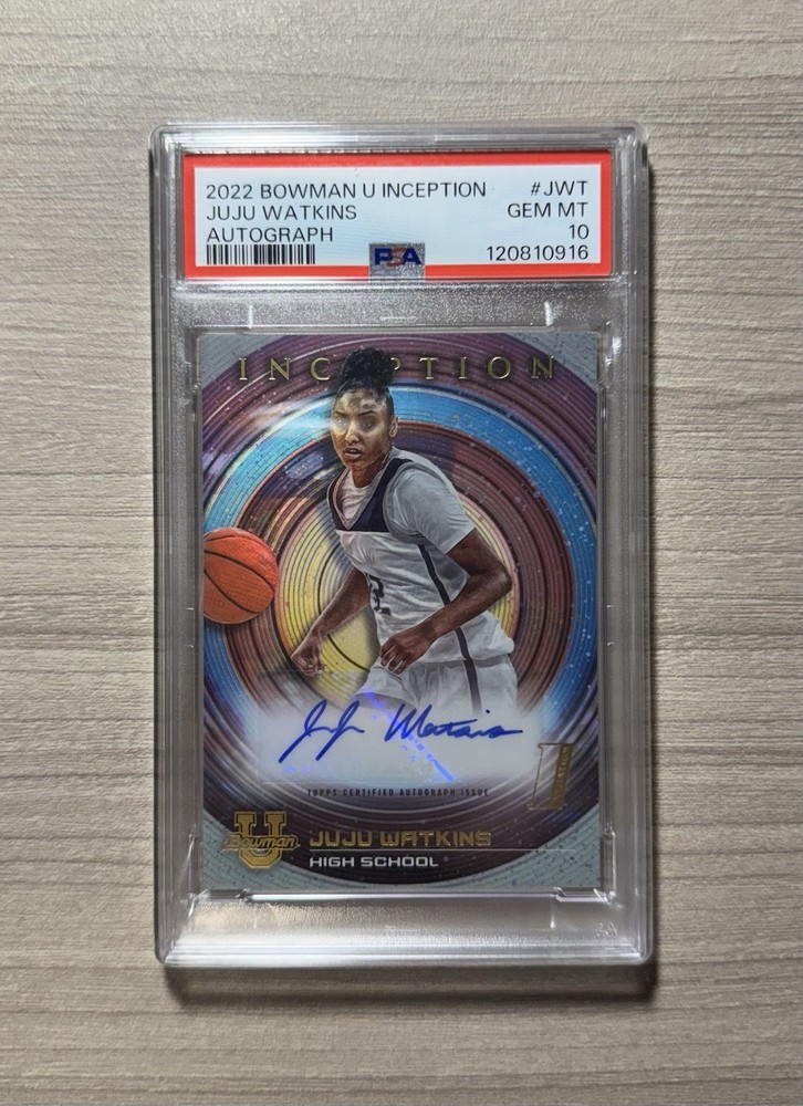 2022 Bowman University Inception Juju Watkins RC Rookie Auto PSA 10 Card