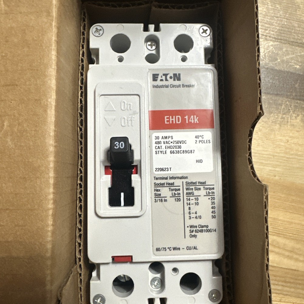 Eaton / Cutler-Hammer EHD2030 - 30A 2 Pole Molded Case Circuit Breaker