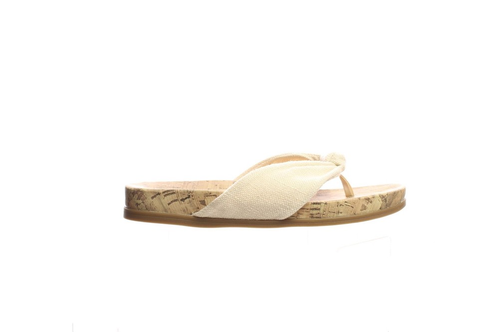 LifeStride Womens Happy Beige T-Strap Sandals Size 6.5