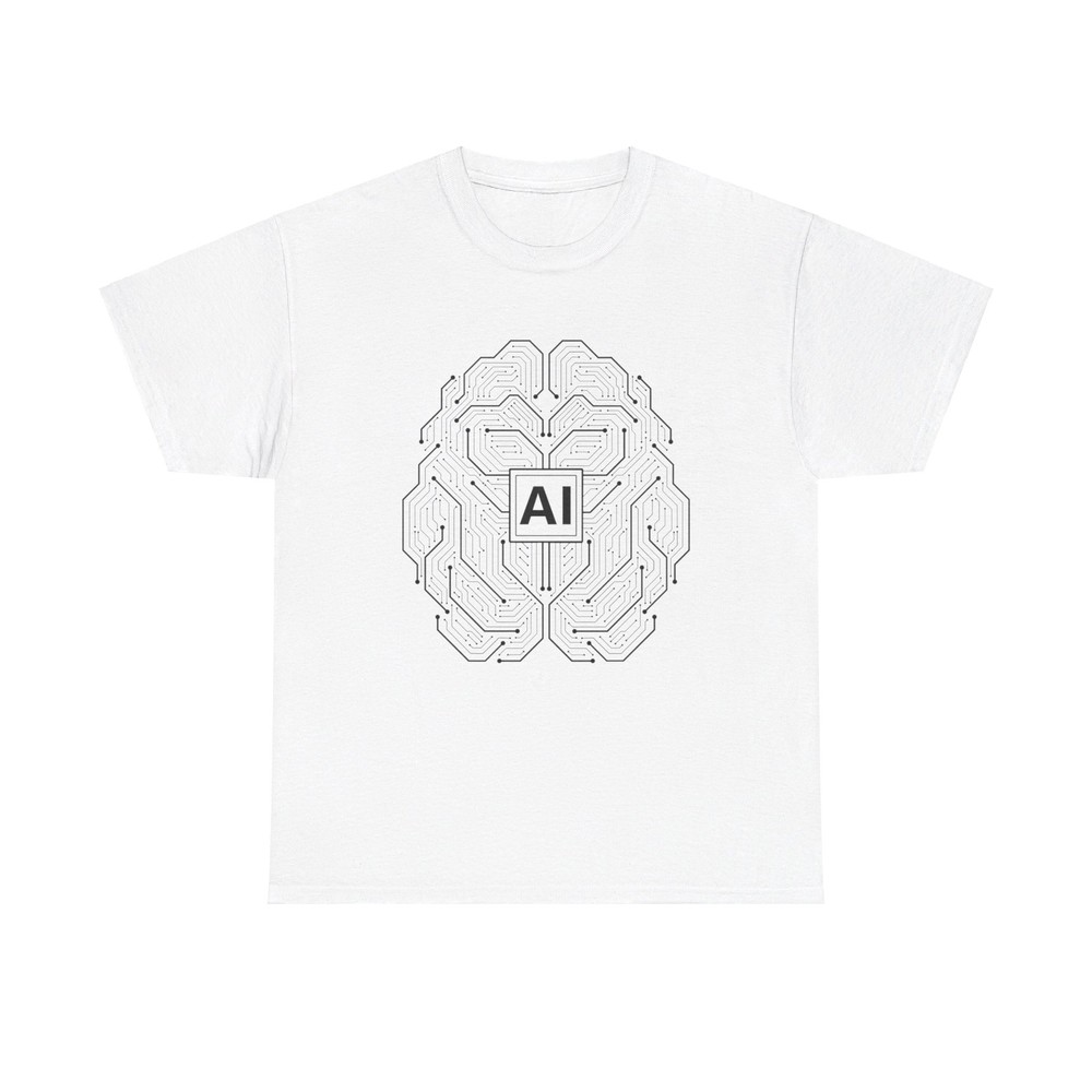 AI Neural Chip Graphic T-Shirt - cool brain technology futurism bci link tech