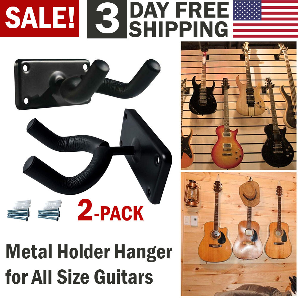 Universal Guitar Hangers Wall Mount Adjustable Hook Holder Instrument Display