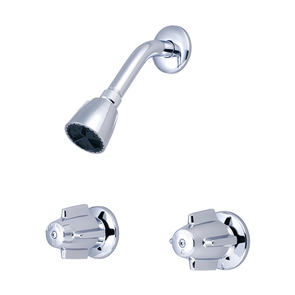 Central Brass 0826 Chrome Double Handle Shower Faucet System