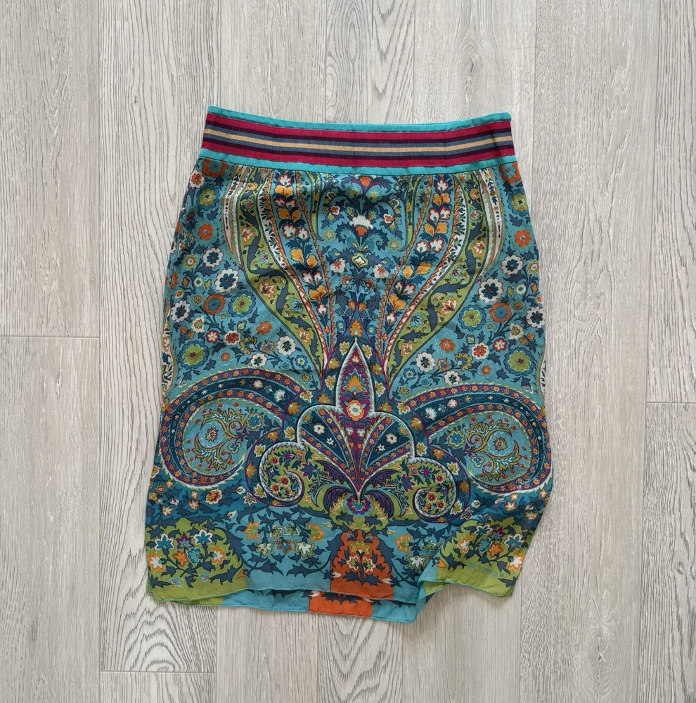 Etro Skirt Silk Printed Woman Size 40