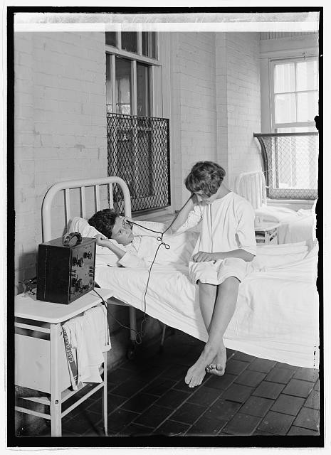 Photo:Children's Hospital Radio Therapy Patient Nurse c.1924