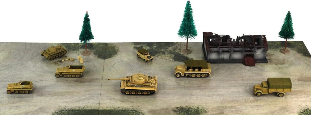 Pit Road 1/144 SPK German Army Kursk Diorama Paper Base 2 Sheets SPK01 Molded