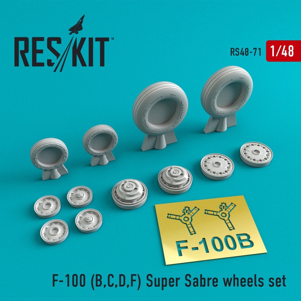 F-100 (B,C,D,F) Super Sabre Wheels Set 1:48 ResKit RS48-0071
