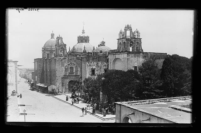Photo:Aguascalientes Mexico Church of San Diego 1890s Street View