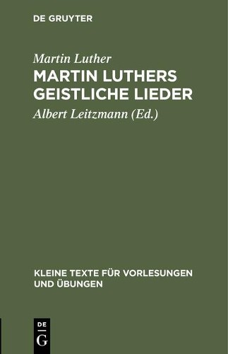 Martin Luther Martin Luthers geistliche Lieder (Hardback)Another great item from Rarewaves USA | Free delivery!