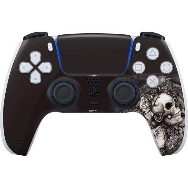 Skull & Bones PS5 Controller Skin - Skulls and Roses