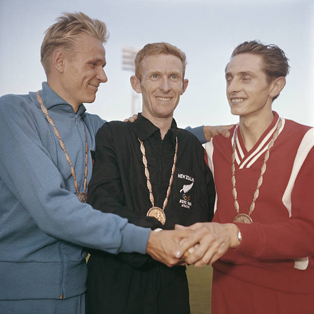 Medal Winners Of The 5000M Athletics Finals Olympics 1960 Old Photo