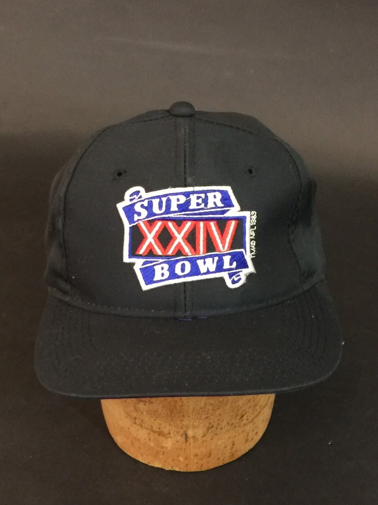 Vtg SUPER BOWL XXIV 1990 49ers Broncos NFL Sports Specialties Snapback Cap Hat