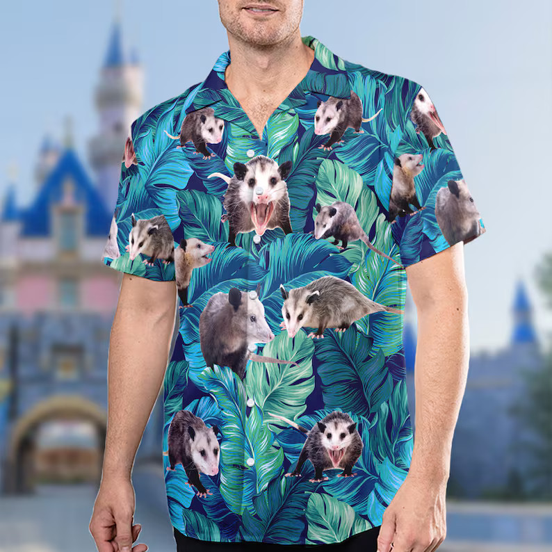 Tropical Opossum Hawaii Shirt Men's Beach Vacation