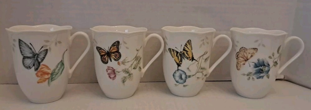 Lenox Butterfly Meadow Set of 4 Mugs