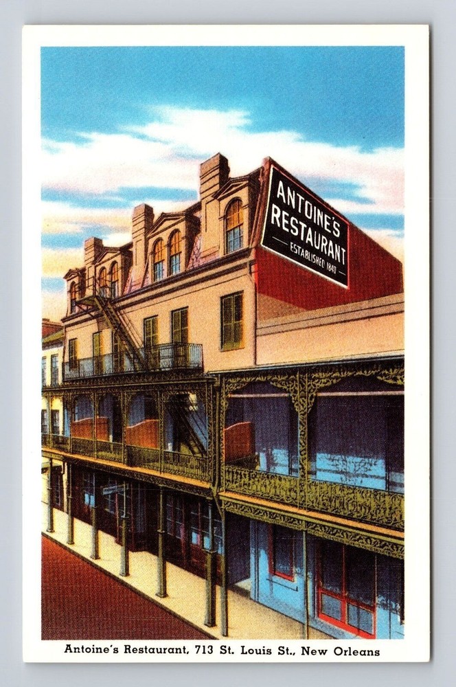 New Orleans LA-Louisiana, Antoine's Restaurant, Antique, Vintage Postcard
