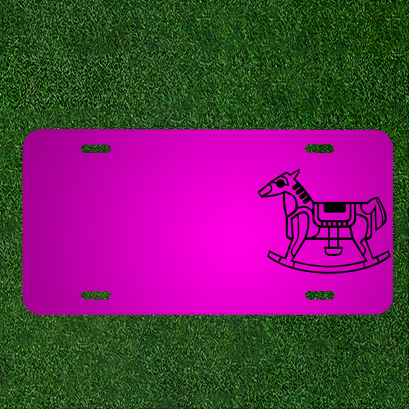 Personalized Rocking Horse Car License Plate with Custom Names