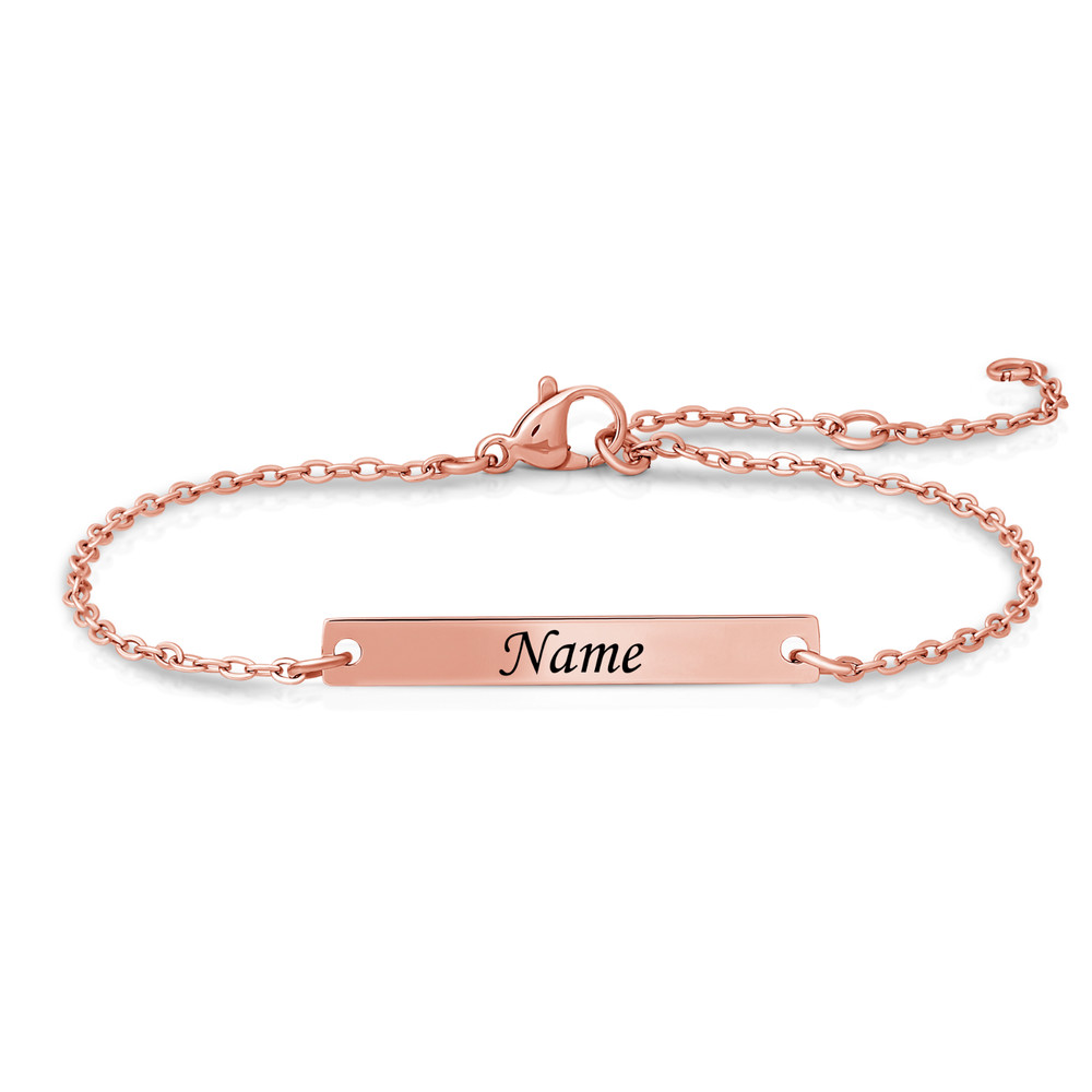 Ladies Filigree Bracelet | Personalised Engraved | Rose Gold | Gift Idea