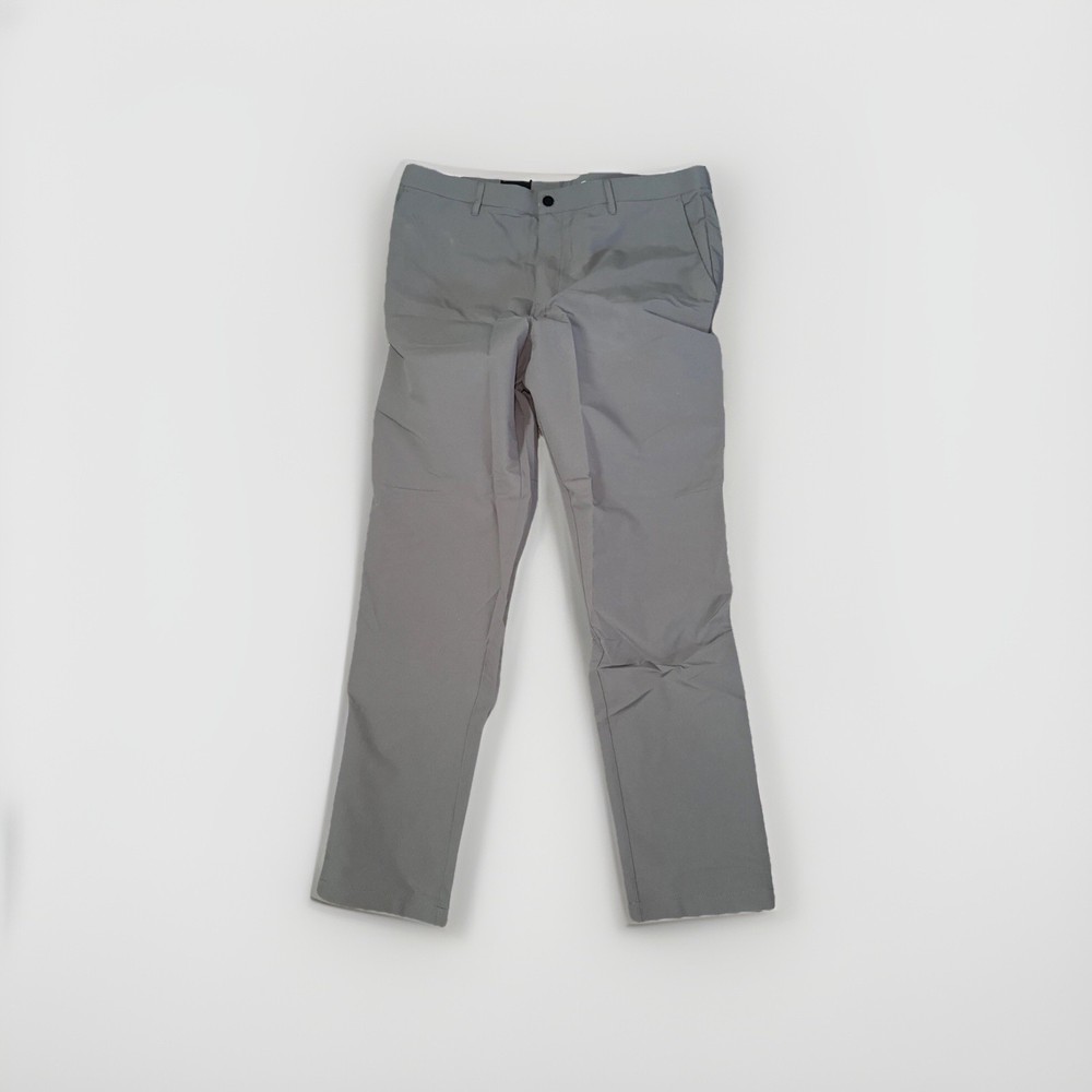 New Banana Republic Men Flat Front Pant Slim Fit Stretch Wicking Gray 40x34. NWT