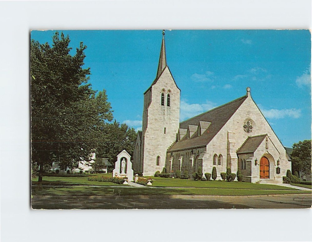 Postcard Christ the King Church Rutland Vermont