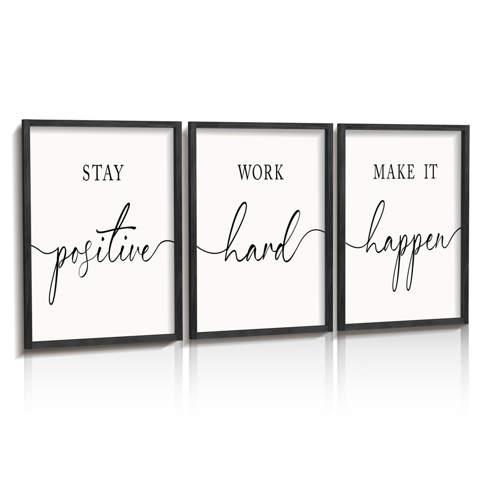 11x14 Framed Wooden Motivational Office Wall Art Inspirational Decor
