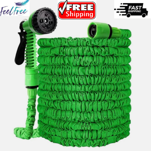 Expanding Expandable Flexible Garden Water Hose w Spray Nozzle 25, 50, 75, 100FT