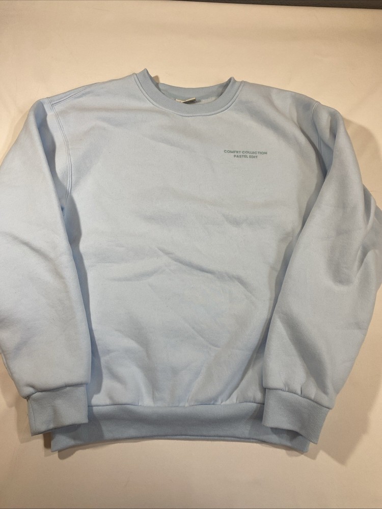 Comfrt Collection Pastel Edit Light Blue Crew Neck Oversize Sweatshirt Size M