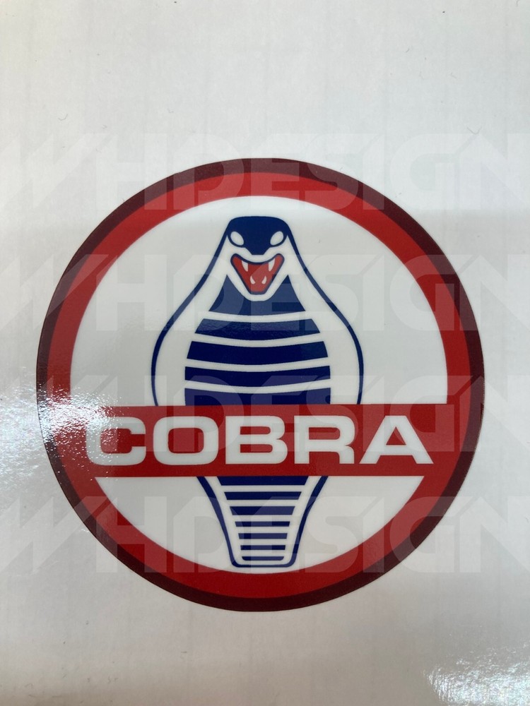 Vintage Cobra wheels sticker for classic car restoration and tool box