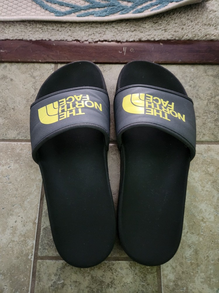 The North Face Men's Slides Size 12 Black Grey Slip On