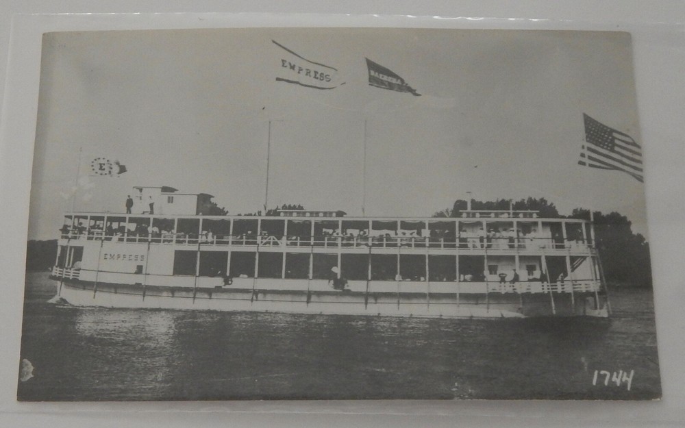 Steamship Steamer EMPRESS ferry real photo postcard RPPC