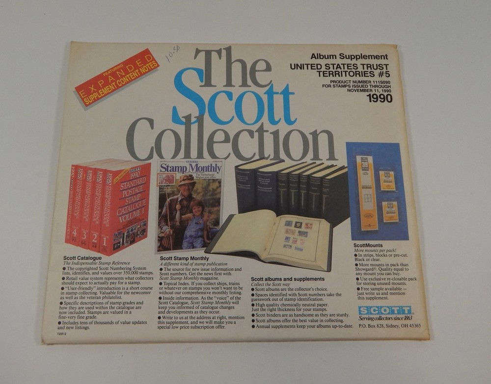 Scott United States Trust Territories #5 1990 Sealed Product Stamp Album Pages