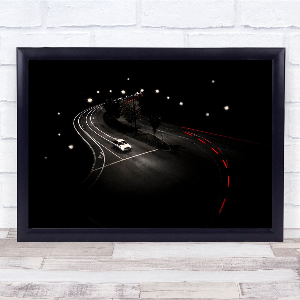Vancouver Street Light Long Night Long Exposure Wall Art Print