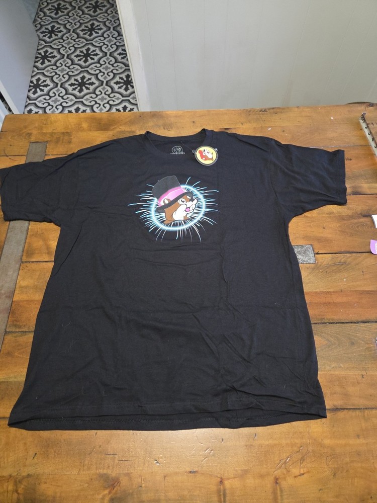 Bucees 2024 Happy New Year Shirt Mens XL Buc-ee’s Glow In The Dark Black Graphic