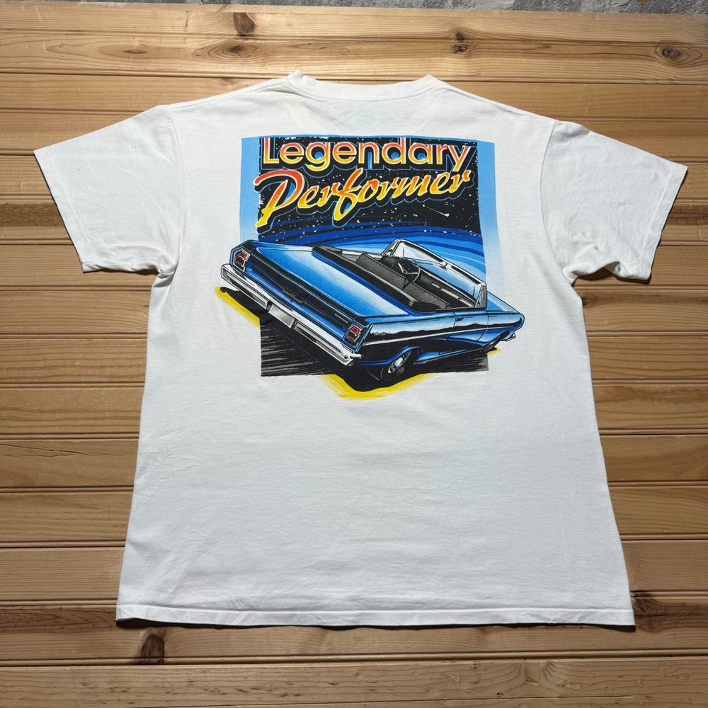 Vintage 90s Legendary Performer Muscle Car Single Stitch Pocket T-Shirt - Large