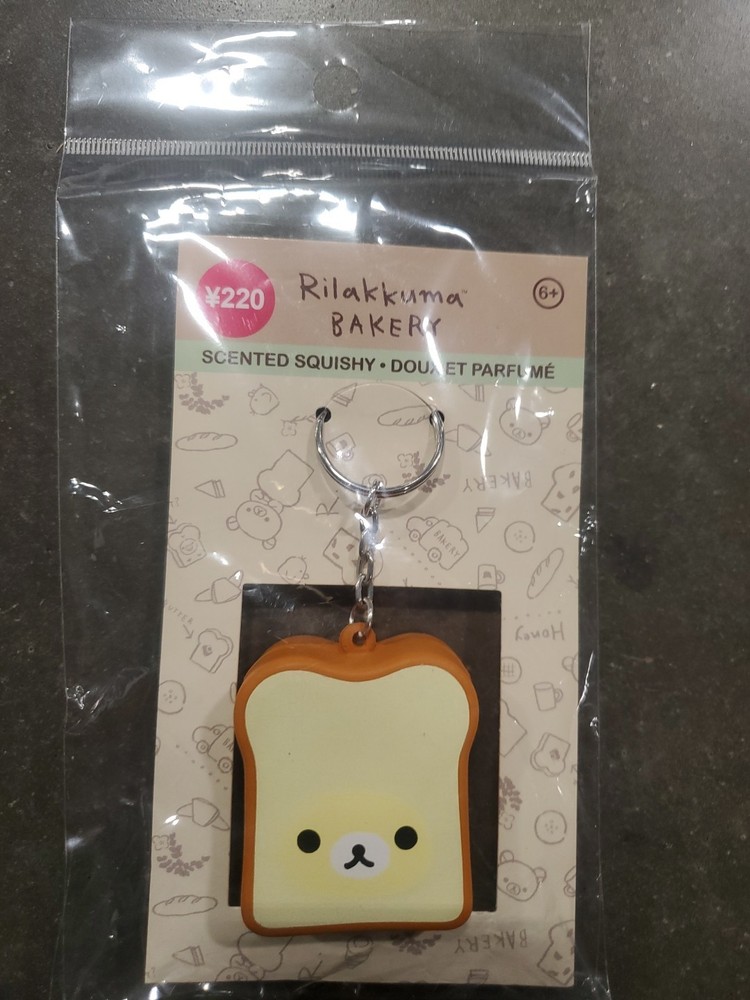 Sanx Rilakkuma Slice Of Bread 🍞 Squishy Keychain Daiso