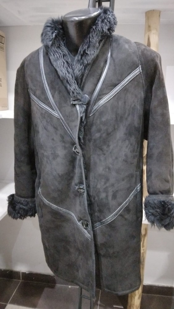 Pre-owned Women's Black Sheepskin Jacket Size 48 MGS384PI