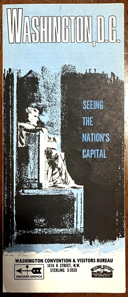 1967 Washington DC Seeing The Nation's Capital Vintage Tourist Travel Brochure