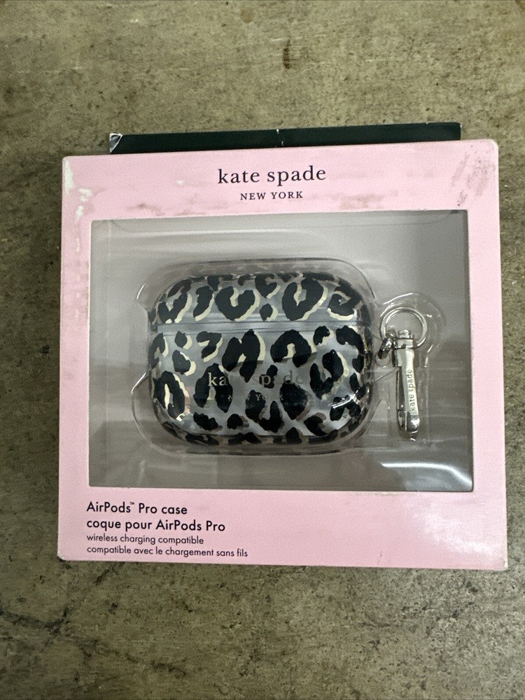 Kate Spade New York  AirPods Pro Case - City Leopard Black/Gold Foil/Clear