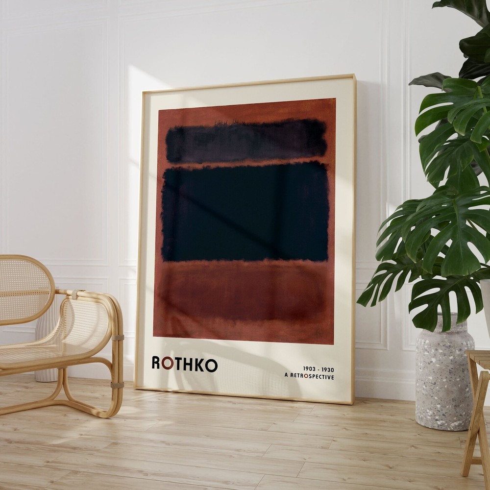 Dark Velvet Mark Rothko Art Print Art Exhibition Poster Vintage Paintings High