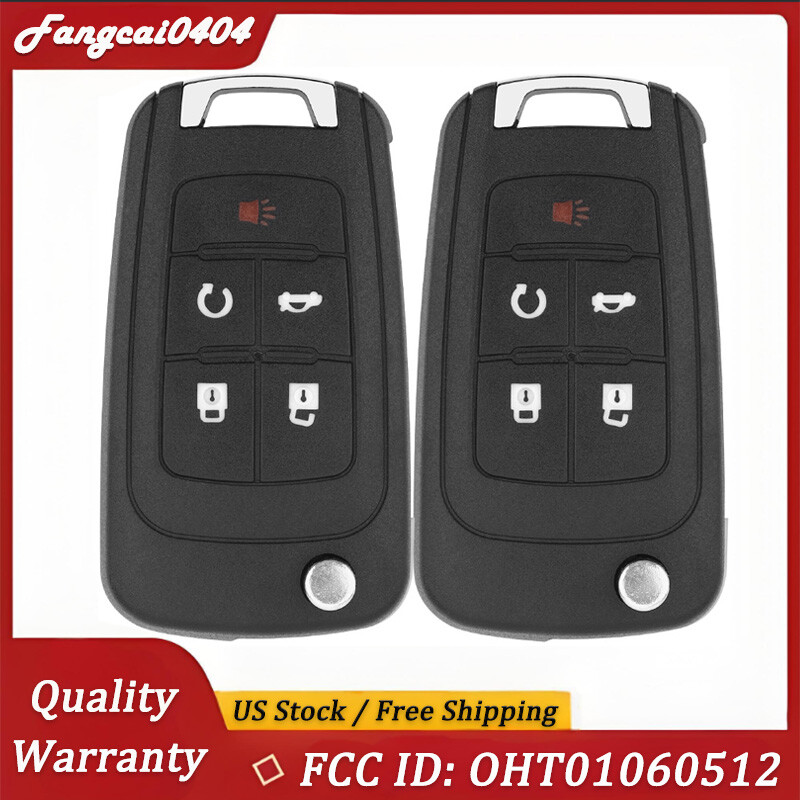 2x Replacement Remote Key Fob for 2010 2011 2012 2013 2014 - 2019 Chevy Camaro