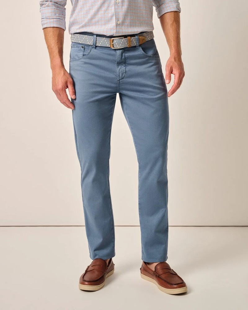 🧡NWT*Johnnie-O Carmel Sateen 5-Pocket Chino Golf Pant Men's Size 34X32 - Blue