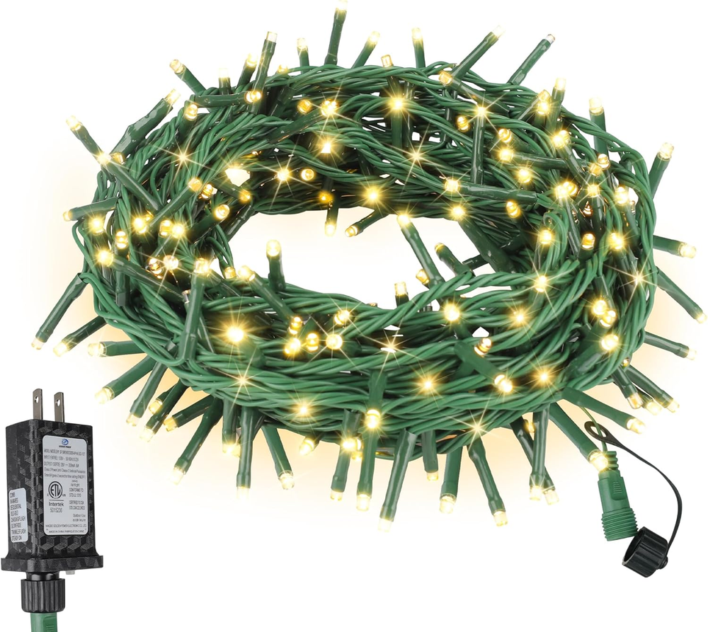 Twinkle Christmas Lights 33Ft 100 LED 8 Modes with Timer, Connectable Xmas Tree