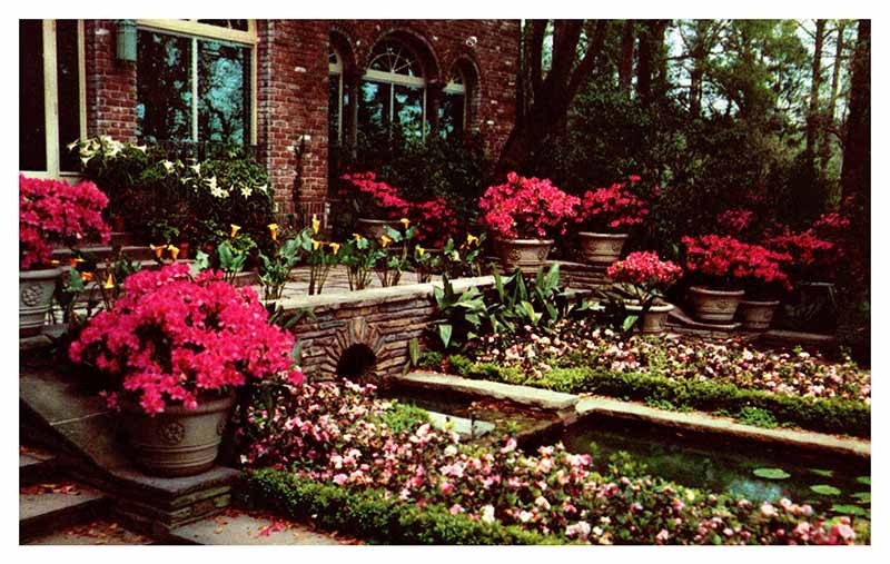 Postcard GARDEN SCENE Mobile Alabama AL m/09 AS3238