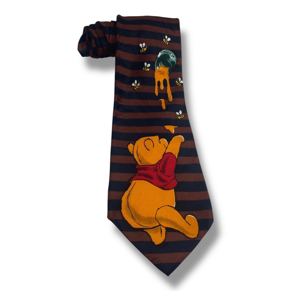 Disney Winnie The Pooh Neck Tie Pot of Honey Bees