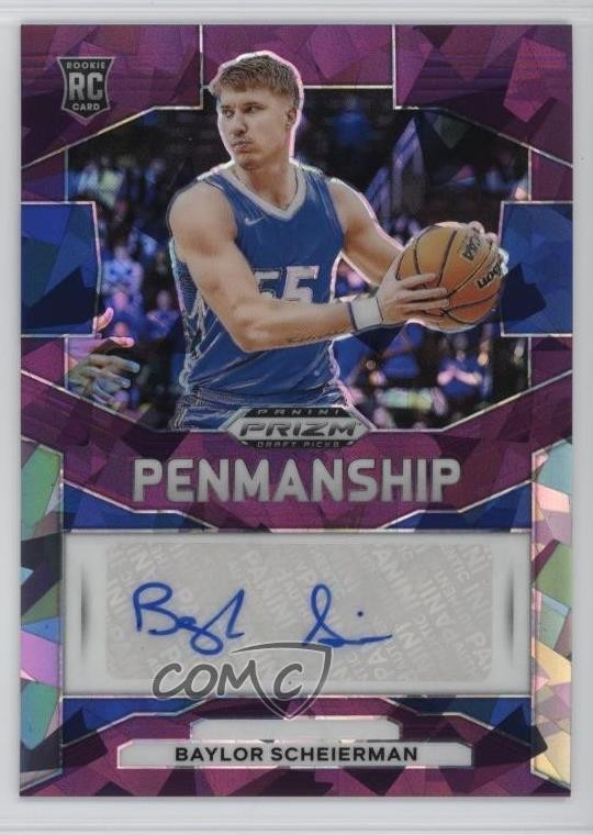 2024 Panini Prizm Draft Picks Purple Ice 30/99 Baylor Scheierman Rookie Auto RCFulfilled by COMC - World’s largest consignment service