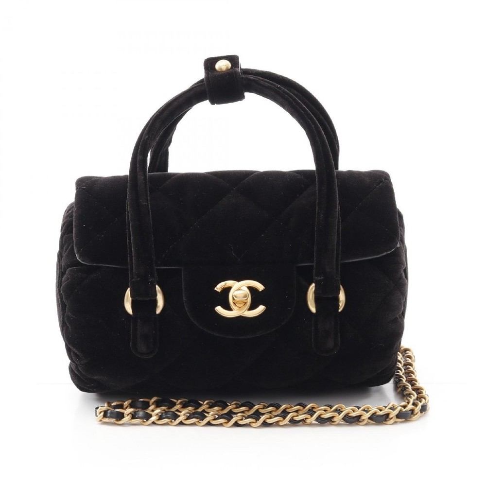 Chanel Matelasse Velour Fabric Shoulder Bag 184738