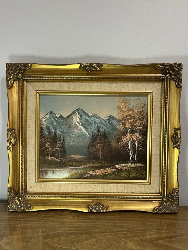 Vintage Oil On Board Landscape Painting