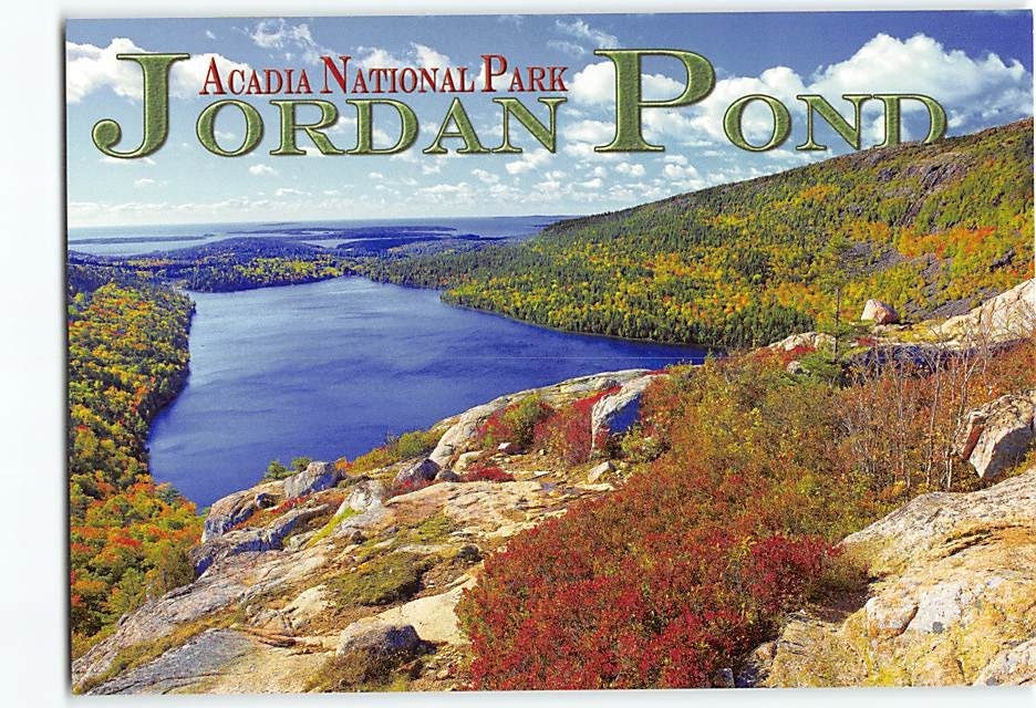 Postcard Jordan Pond Acadia National Park Maine USA-image