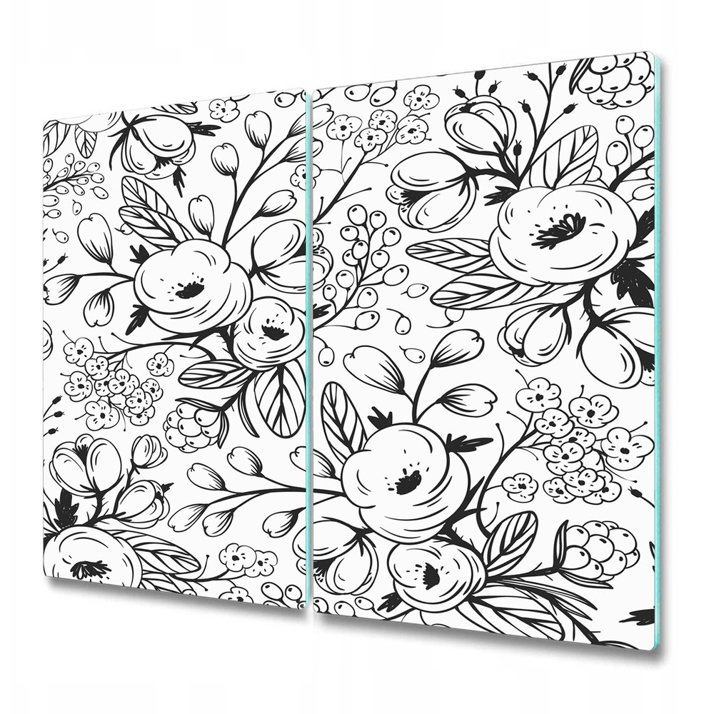 Glass Chopping Board Utensil Floral Children art spring meadow doddle 2x30x52